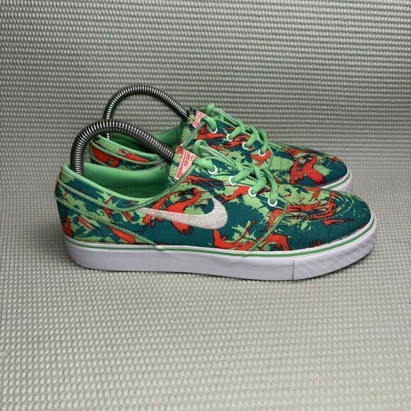 Nike Stefan Janoski Skate Sneakers Size 6Y 657946-316 Green Lizard Camo - Picture 1 of 9